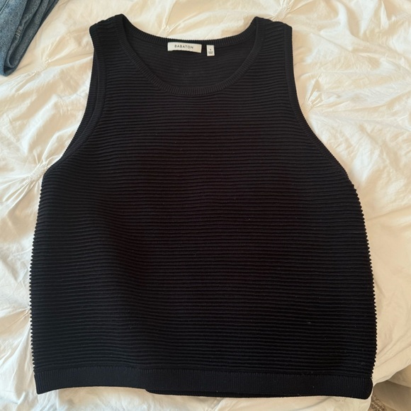 Babaton aritzia knit high neck tank top - Picture 2 of 3